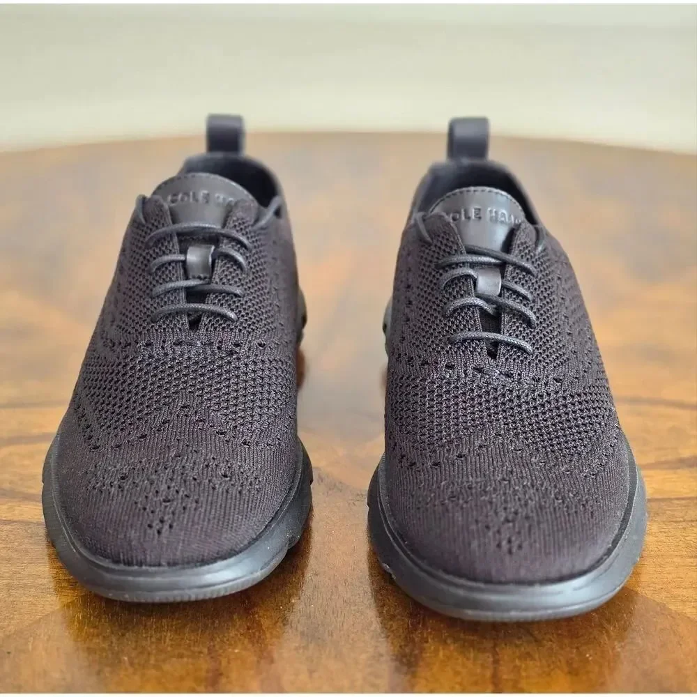 Cole Haan Zerogrand Stitchlite Black Knit Oxford Shoes C35744 Men's Size 8 New
